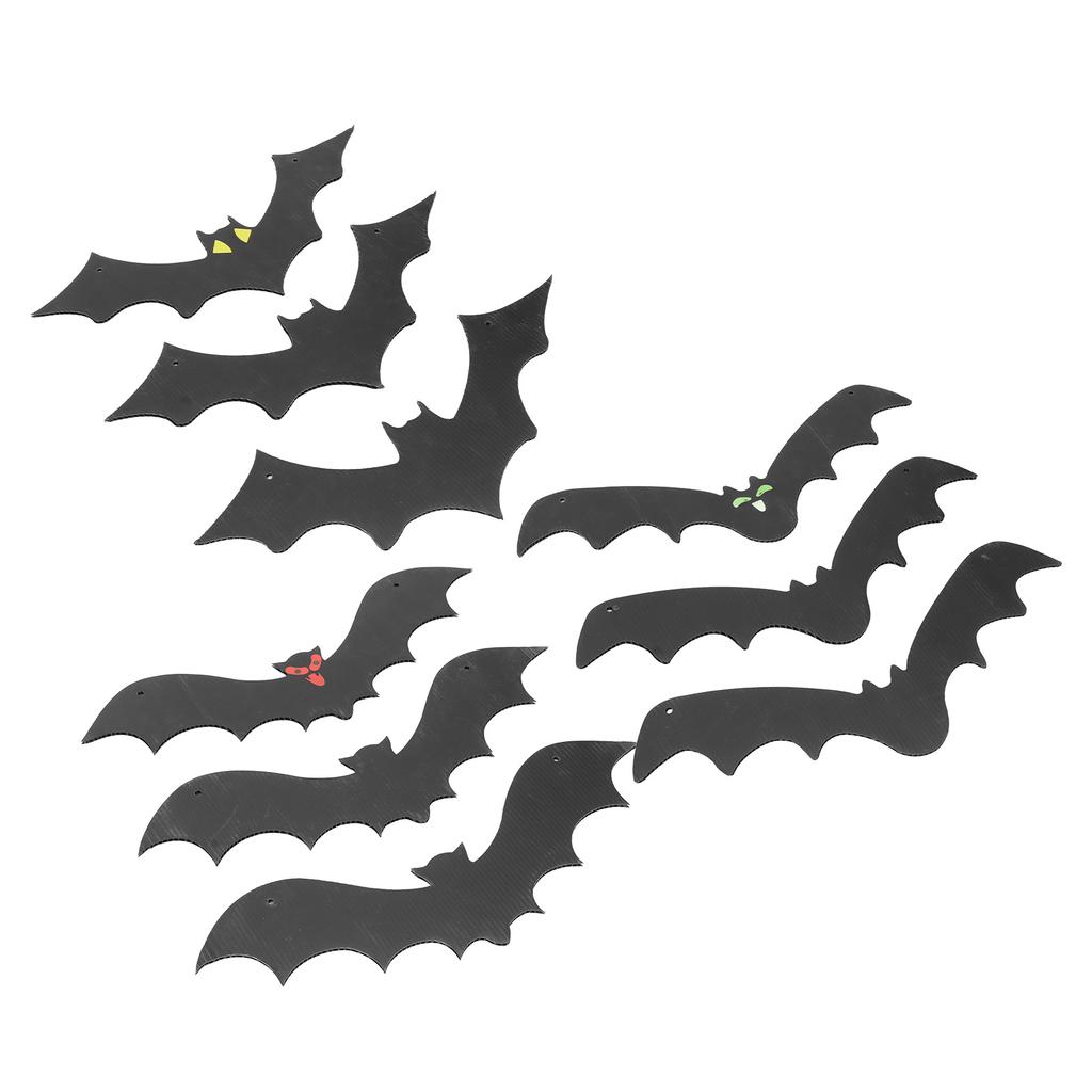 9 PCS Hanging Bats Decoration Courtyard Halloween Party Festival Flying Bats Hanging Ornaments