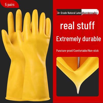JIAQILI Verdickte Langlebige Haushalts-Geschirrspülhandschuhe