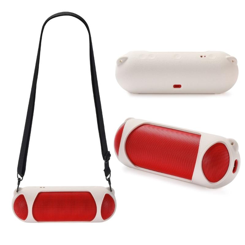 Portable Loudspeaker Silicone Case Protective Cover Skin for Dustproof and Shockproof Sleeve with Strap belt