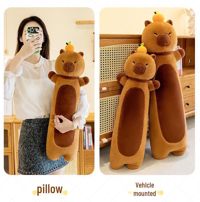 Capybara Plush Sleeping Pillow - Leg-Clamping Hug Toy