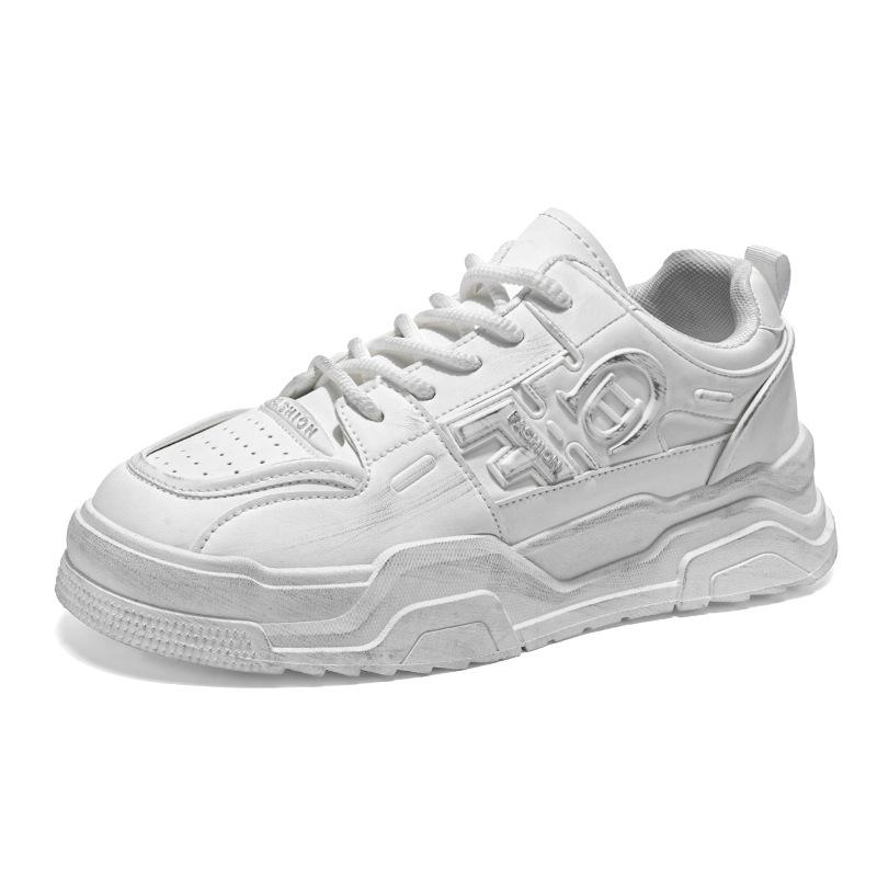 Spring men's shoes new breathable little white shoes men's trend versatile thick-soled heightening sports shoes casual board shoes trendy shoes