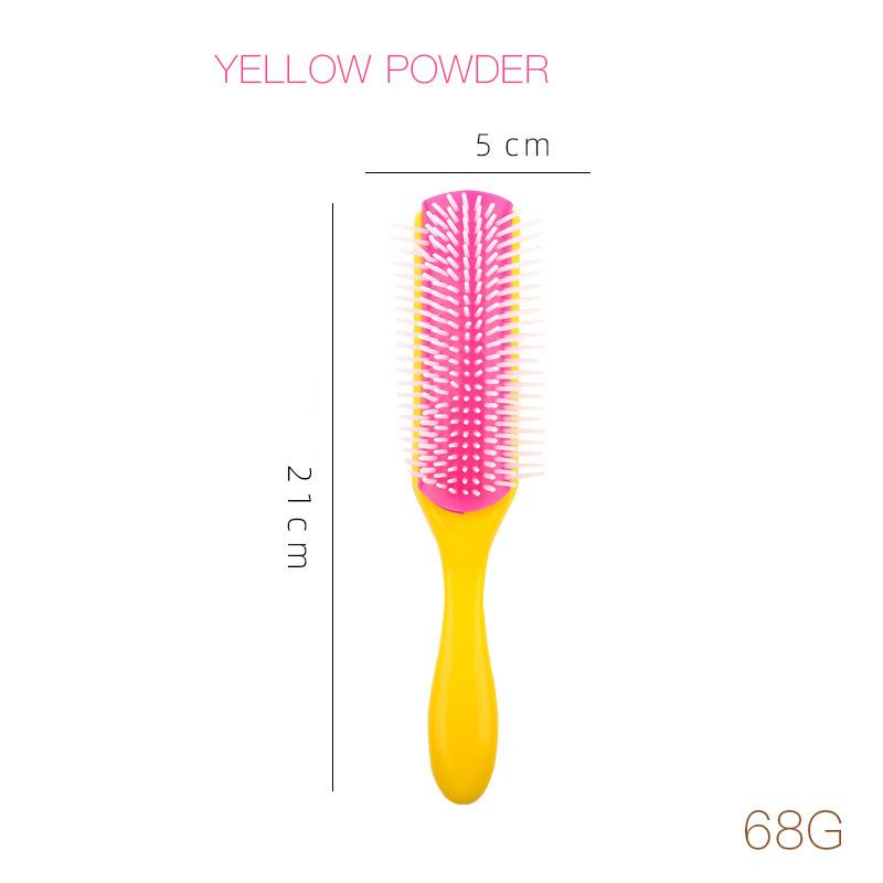 Nylon Needle 9-row Styling Brush,used for Separating and Shaping Curly Hair, Blow Drying Styling For Hair Accessories