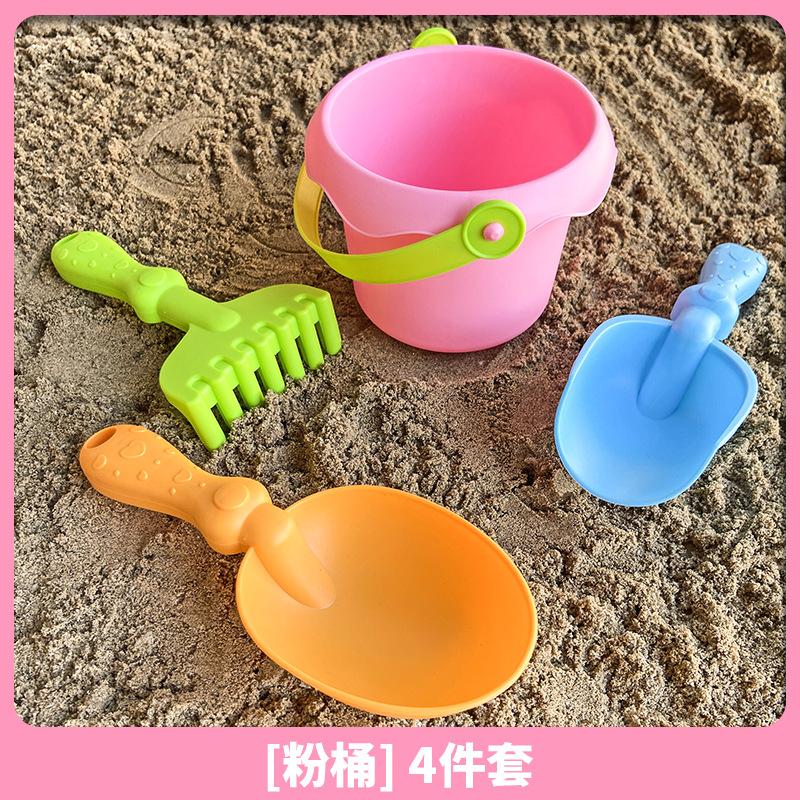 Non-Toxic Children'S Beach Toy Set Baby Playing In Water And Sand Shovel Beach Bucket Sand Digging Tool Plastic Bucket Watering Toy Sets