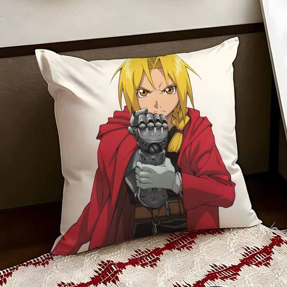 FULLMETAL Anime AALCHEMIST Cushion Cover Reversible Soft Durable Pillow Cover Home  Car MultiScene Use for Daily Comfort