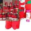 Cute Christmas Pants Wine Bottle Cover Exquisite Xmas Candy Gift Bag Handbag For Christmas Decor Candy Wine Bottle Holder