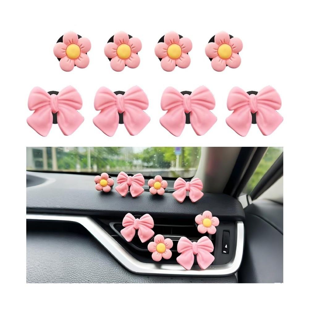 Bow Knot Design Car Air Vent Clips 8PCS Multi-Pack Dashboard Decorations For SUV