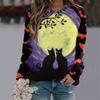 2025 Autumn Women's Halloween T-Shirt Fashion Long Sleeve Party Tops Casual 3D Print Loose Shirts OverSized Clothing Polyester