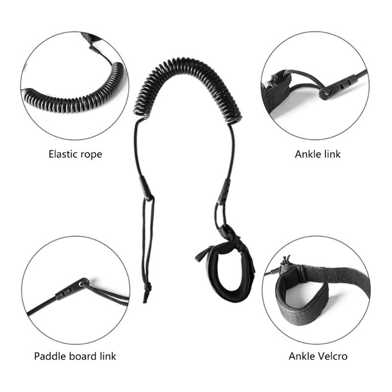 Comfortable Surfboard Leash Coiled Stand Up Paddle Board Leash SUPs Leash