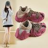 Ins Korean Version of Flying Woven Shoes 2025 Spring and Summer New Student Sports Shoes Fitness Running Height Increase Casual Dad Shoes