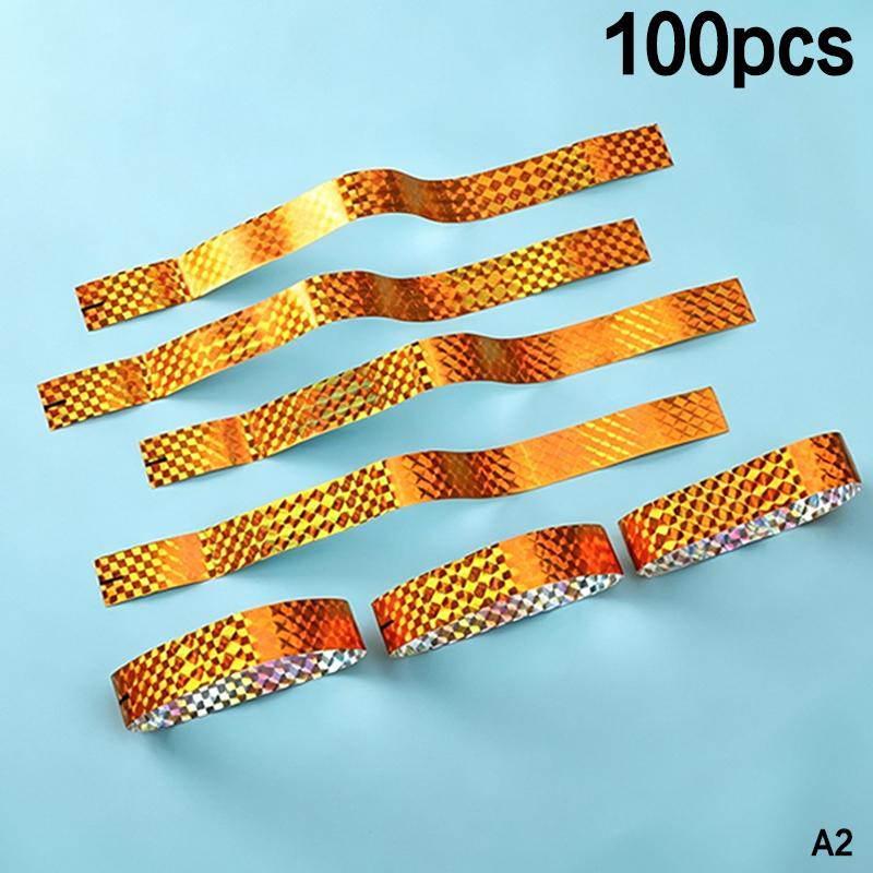 100Pcs Holographic Vip Wristbands Waterproof And Tear Resistant Design Perfect For Concerts Festivals Parties Events