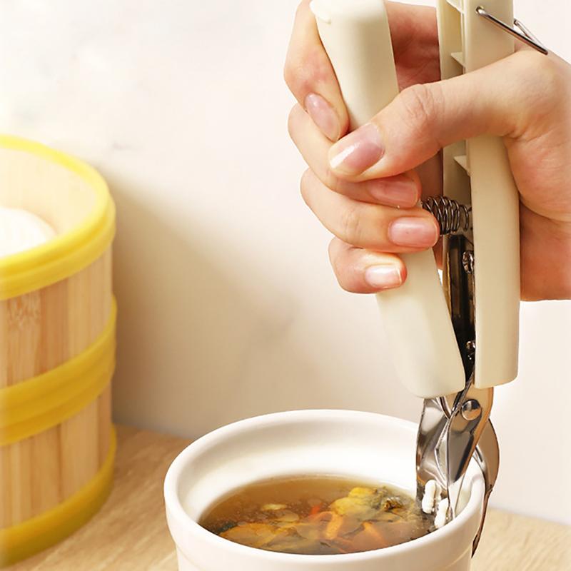 2Pcs Kitchen Stainless Steel Anti-Scalding Clips Portable Bowl Clamp Non-Slip Pan Gripper Kitchen Pot Clips Cooking Baking Tool