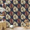 Watercolor autumn trees and leaves wallpaper for living room and bedroom 50x1000
