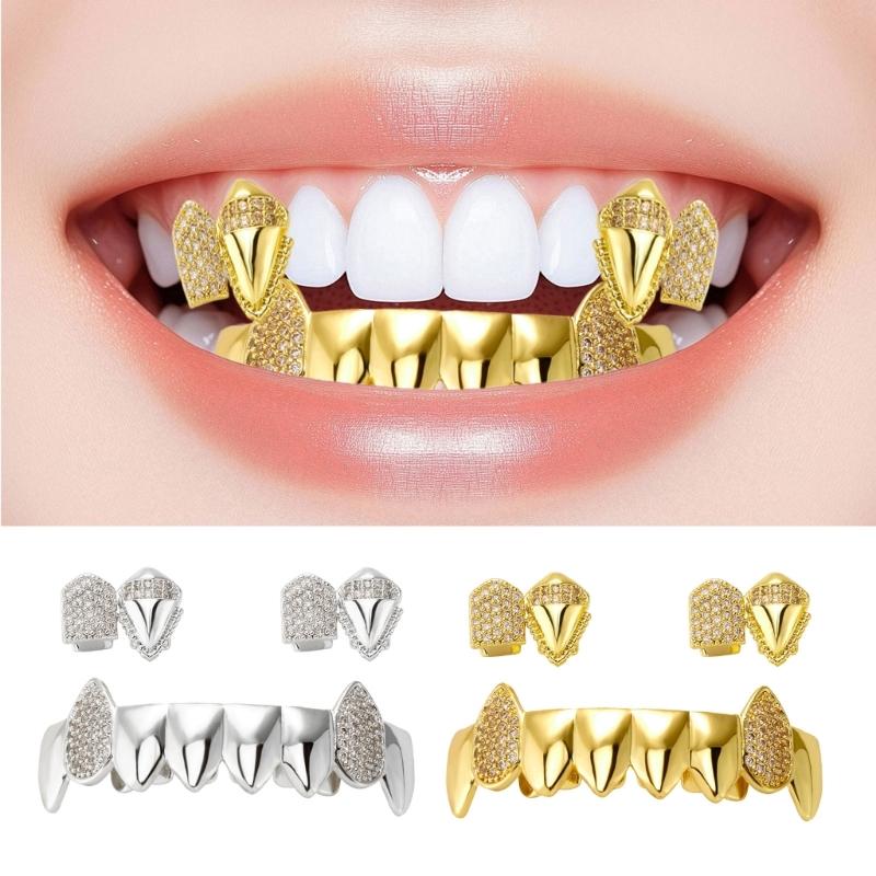 Accessoire Dentaire de Vampire Facile à Installer avec des Designs Réalistes pour Effets de Costume