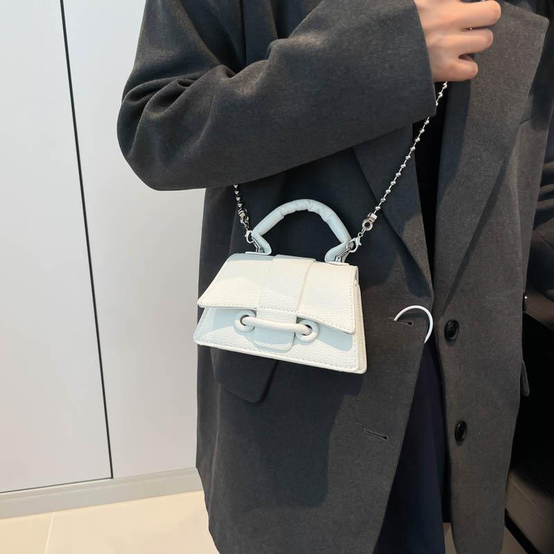 New Solid Color Simple Temperament Handbag for Women's Versatile One-shoulder Crossbody Bag Korean Version Retro Mini Bag