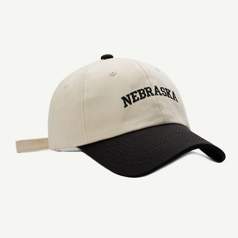 Padded Baseball Cap With Embroidered Lettering For Casual Outdoor Wear
