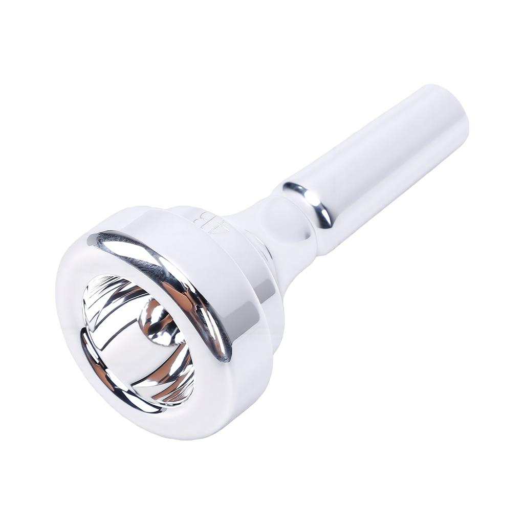 Cornet Mouthpiece Silver Plated Brass Instrument Accessory for Beginner Blowing Adult Practice