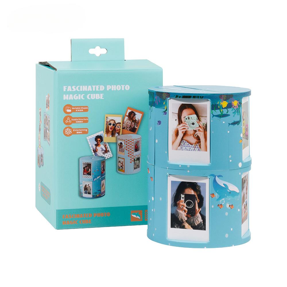 

Сменная и креативная фоторамка кубическая фоторамка для 3-дюймовых украшений стола для фотографий Простая в использовании и рамка для отображения submarine world