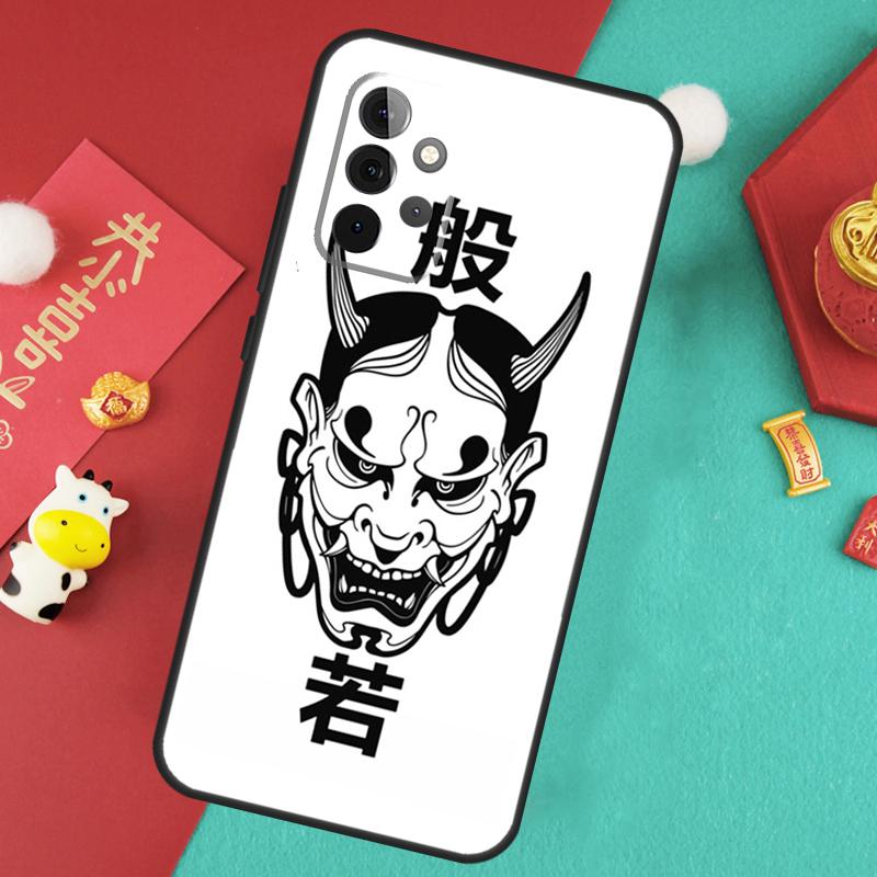 Japanese Hannya Oni Mask Case For Samsung Galaxy A16 A26 A36 A56 A15 A35 A55 A14 A34 A54 A12 A32 A52 A13 A33 A53 A17