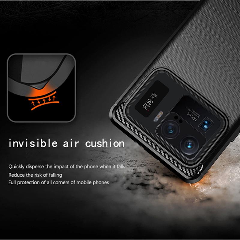For Xiaomi Mi 11 Ultra Case Cover Shockproof Bumper Soft Silicone Slim Carbon Fiber Phone Cover For Xiaomi Mi 11 12 Ultra Case