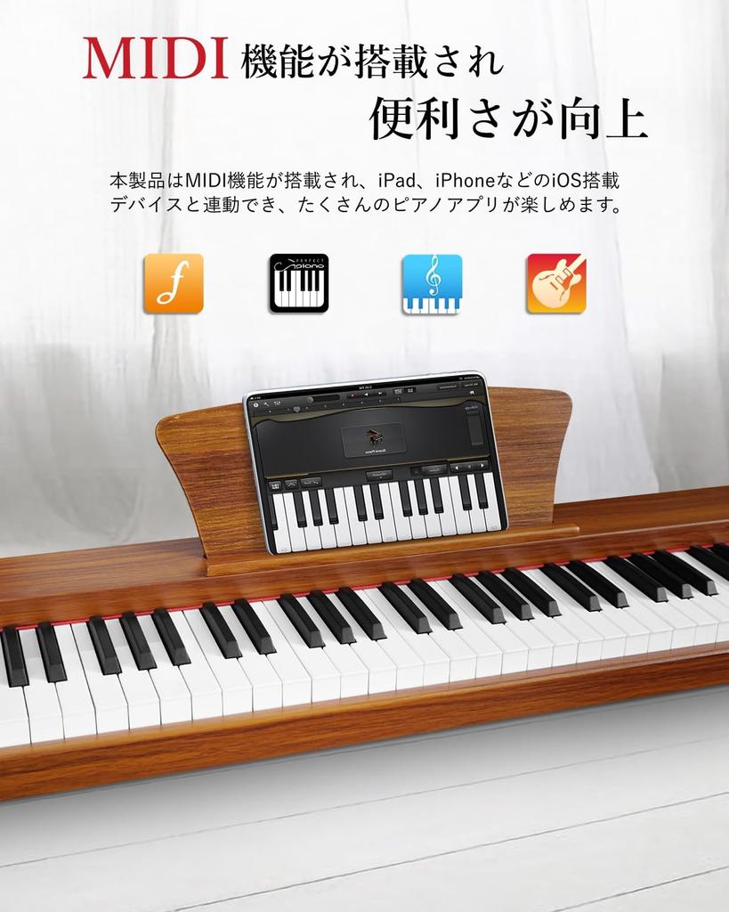 Electronic Piano Stand Longeye Electronic 88 MOLD2 with Japanese Two headphones can be used at the same MIDI terminal 10mm 380 types of DREAM sound