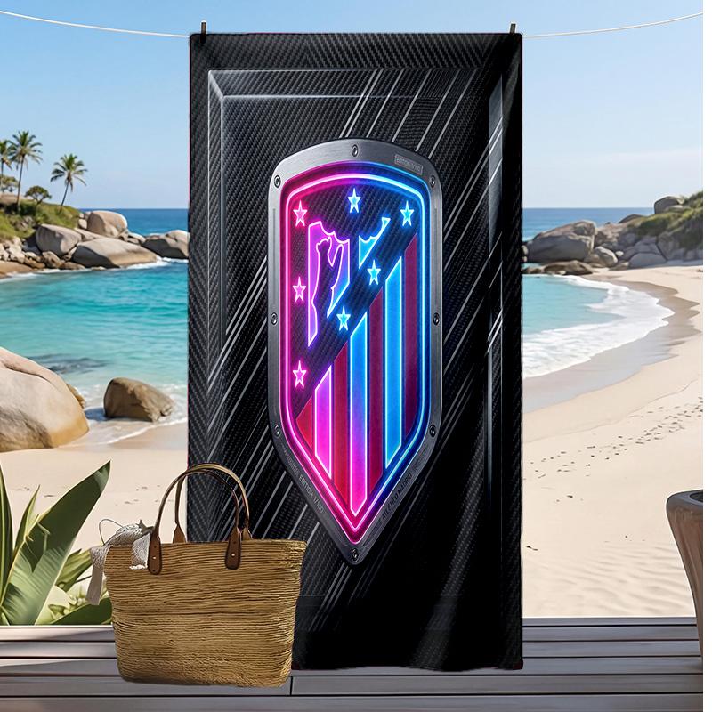 Atletico Madrid Printed Beach Towel Quick Dry Soft TowelPortable Large Rectangular Beach Blanket for Travel Swimming Pool