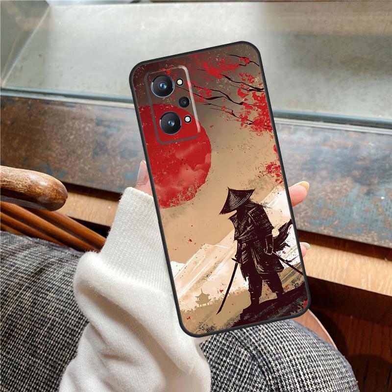 Japan Ninja Samurai Red Sun Case For Realme 15 Pro 11 12 13 14 Pro Plus C65 C67 C61 C53 C55 C51 C25 C63 C71 C75 GT6 GT7