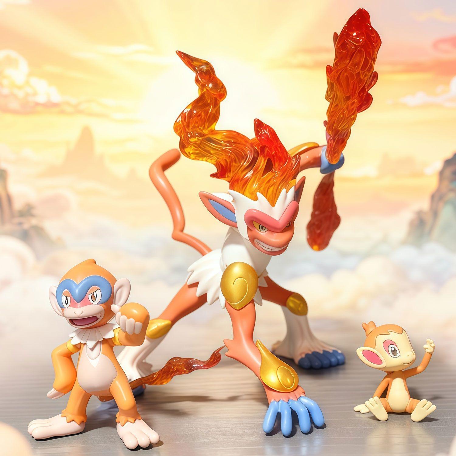 Fashnics Anime Pokemen Figure Infernape Simiabraz Action Figures Pvc Collection Model Toys Gifts