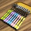 Bamboo Charcoal Toothbrush, Soft Bristles, Wide Head, Macaron Style, Japanese & Korean Design, 10-Pack for Adults and Couples
