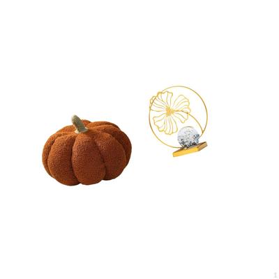 Halloween Pumpkin Iron Figurine Pillow Decorative Sofa Cushion Sculpture Ornament for Bedroom Bed