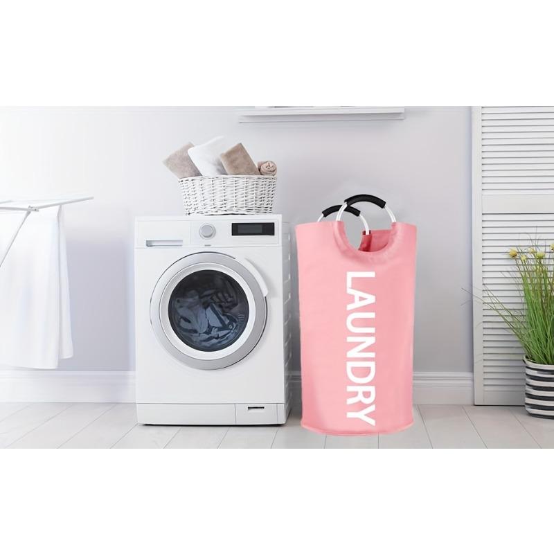 1PC oversized laundry basket with soft padded handle - collapsible, large collapsible laundry basket