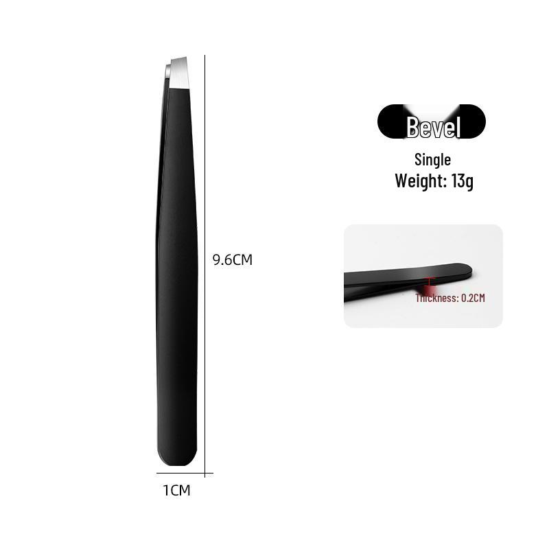 

Набор из 96 пинцетов для бровей: Нержавеющая сталь, плоские и скошенные кончики, лента для двойных век для придания формы и выщипывания бровей. Black