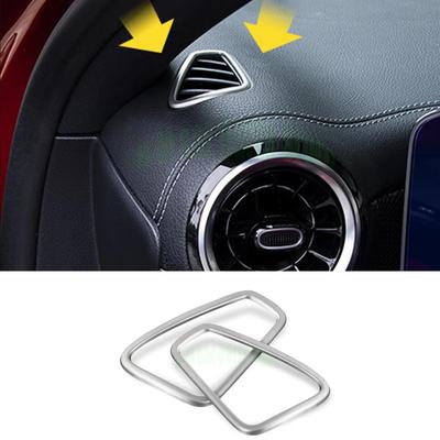 Accessoires d'autocollant de revêtement d'habillage de sortie d'air de tableau de bord de voiture d'acier inoxydable pour mercedes-benz classe A W177 V177 CLA C118 CLA180