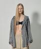 Mutlet Winkle Check Hoodie Shirt / Black
