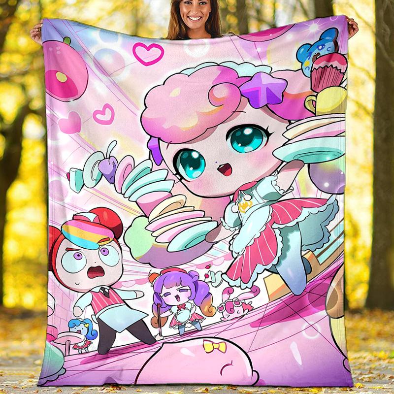 1pc Catch Teenieping Magic Sweethear4 Theme Blanket - Digital Print, Polyester, Cozy for All Seasons, Perfect for Outdoor, and Travel