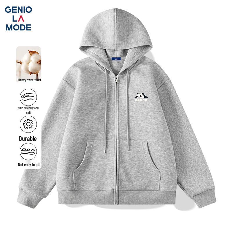 

GENIOLAMODE Men s Heavyweight Zip-Up Hoodie 2XL