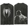 Marvel Spider-man Washed Retro Short Sleeve T-Shirt Casual Summer Wear Men's Short Sleeve Sports Popular Top