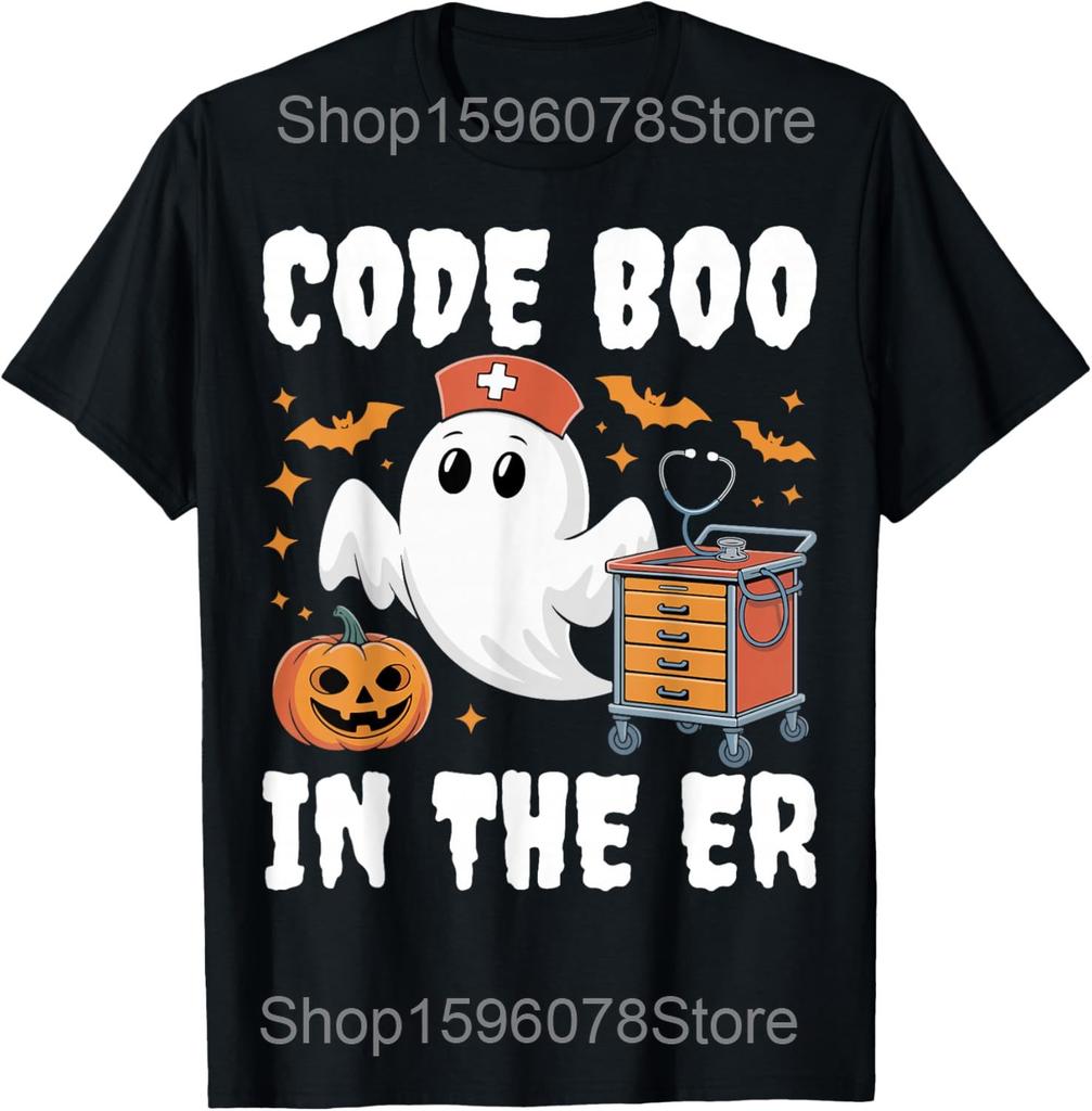 Emergency Department Room Nurse Breast Cancer T Shirts Men Cotton Humor Streetwear Tee Shirt Short Sleeve Unisex Loose Clothing