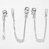 2pcs 925 Sterling Silver Extended Chain with Lobster Clasp Necklace Connectors for DIY Jewelry Making Bracelet Cloth Accessories