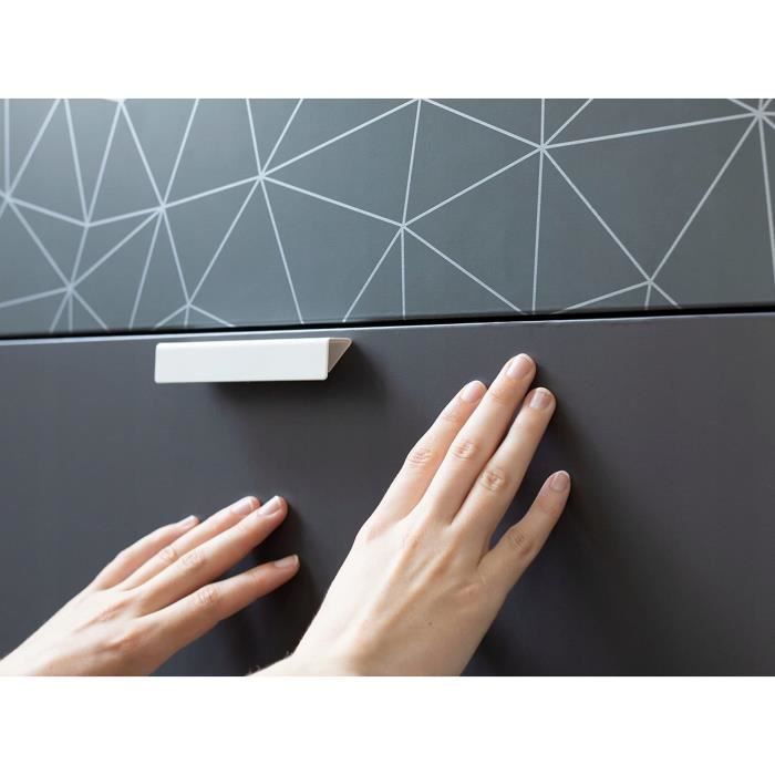 Film placage - d-c-fix - antracite - 90x210cm - autocollant - brillant