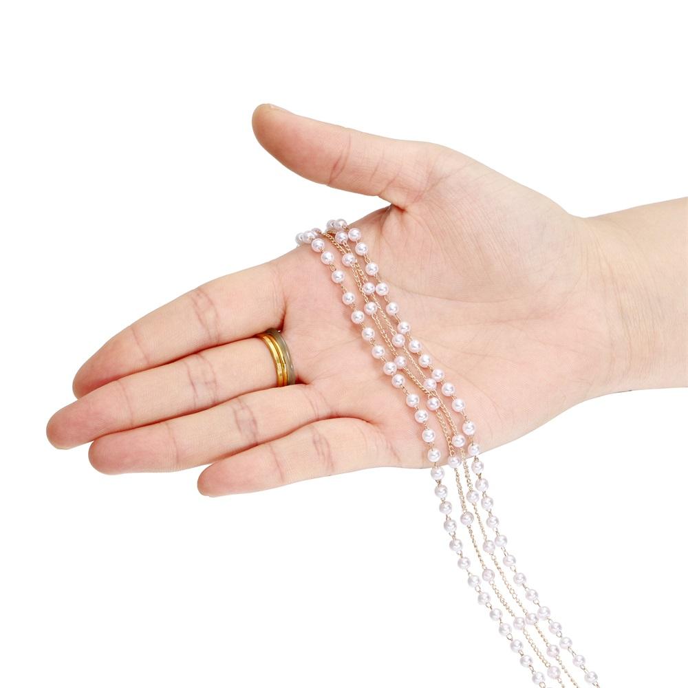 50-500cm ABS Pearl Chain Iron Chains Handmake Chain for DIY Jewelry Making Necklace Bracelet Accessories