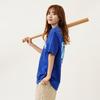 MLB Basic Logo Rückendruck Dopamin Rundhals Kurzarm T-Shirt Unisex T-Shirts Blau 3ATS03023-07BLD
