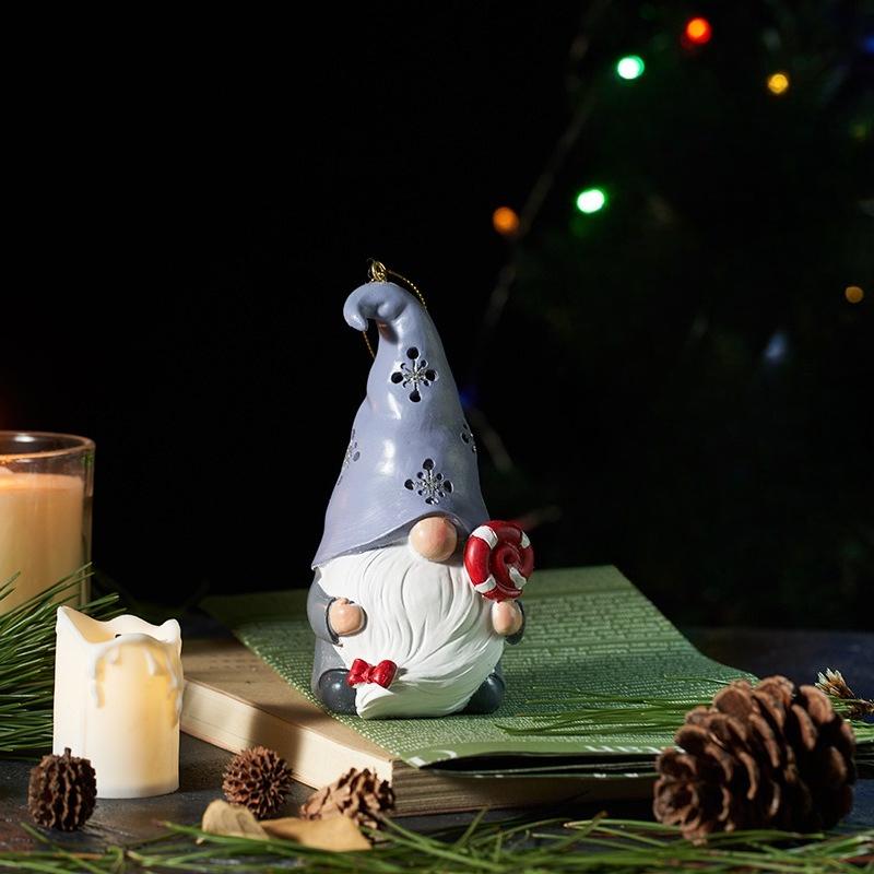 Christmas Decorations Dwarf Resin Crafts Christmas Tree Pendant Dwarf Goblin Christmas Pendant Home Decor Gift