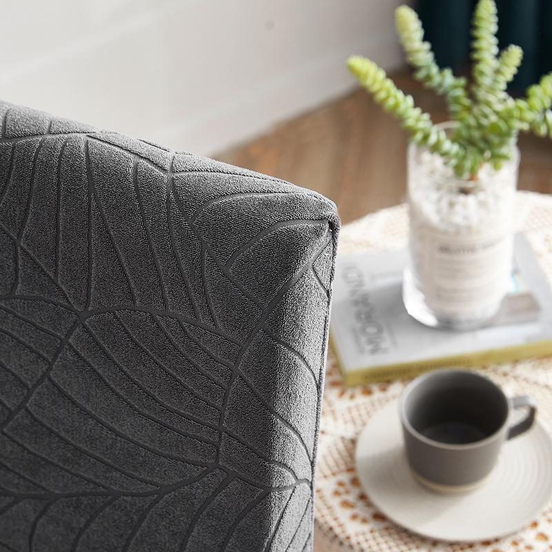 Universal Jacquard Chair Cover Stretch Solid Color Chair Covers Dining Room Wedding Hotel Banquet Home Decor Washable Seat Case