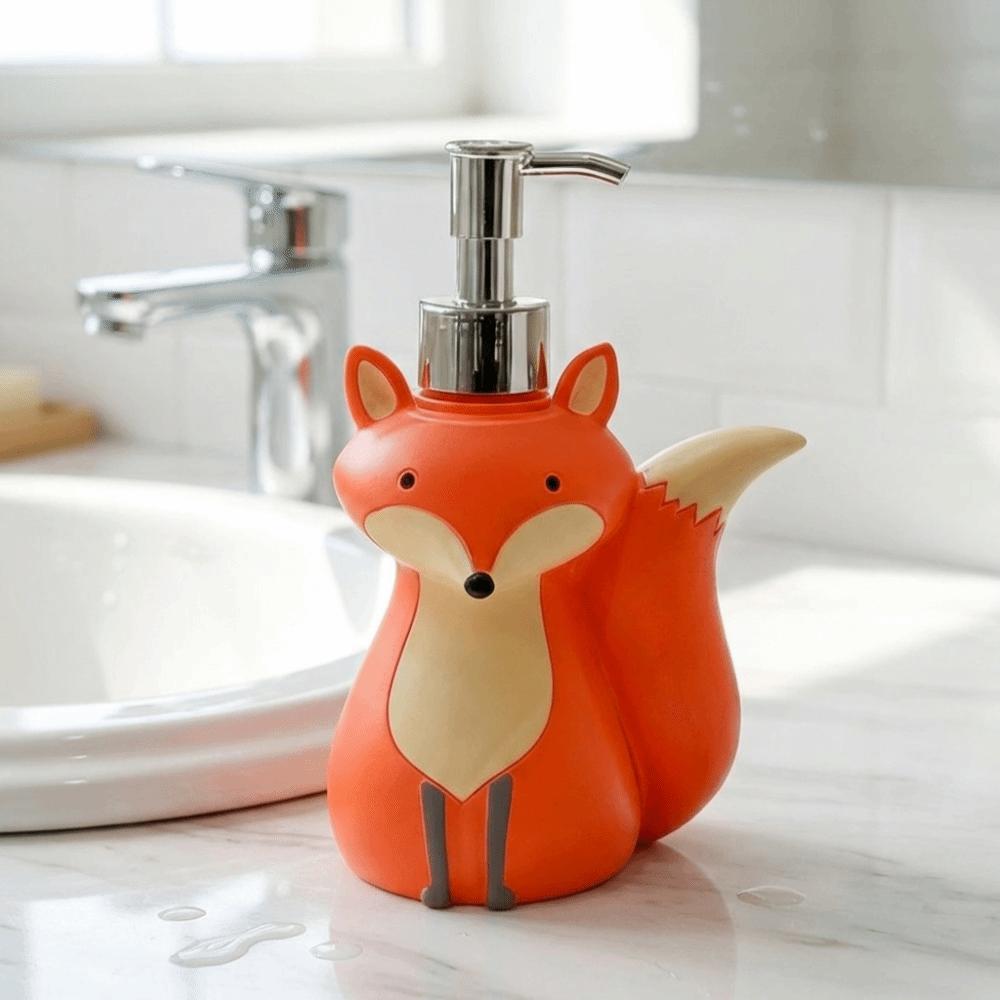 Cute Vixen Soap Dispenser Bottle Animal Design Shampoo Soap Dispenser  Home Decoration