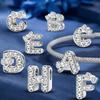 Copper Butterfly Knot Letter Series Zircon Charms Bead Fit Original Pan Bracelet Bangle Diy Jewelry For Women Gift