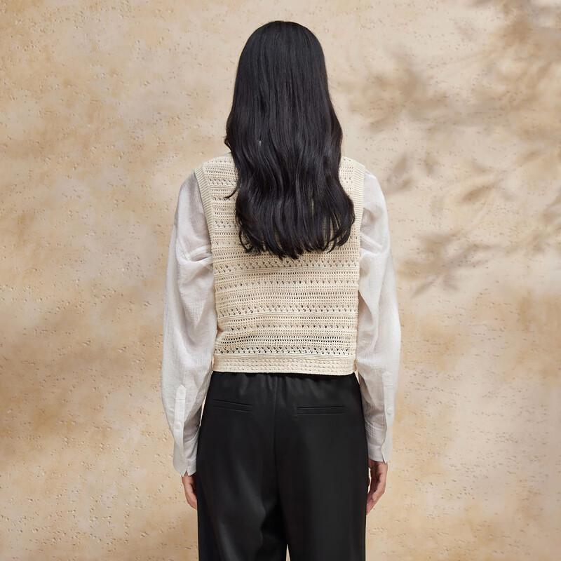 Women's Ribbed V-Neck Knit Vest