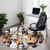1pc Dogs Pets Office Round Area Rug, Indoor Mat Suitable For Office, Under Office Chairs Bedroom Living Room Home Decor, Room Deco