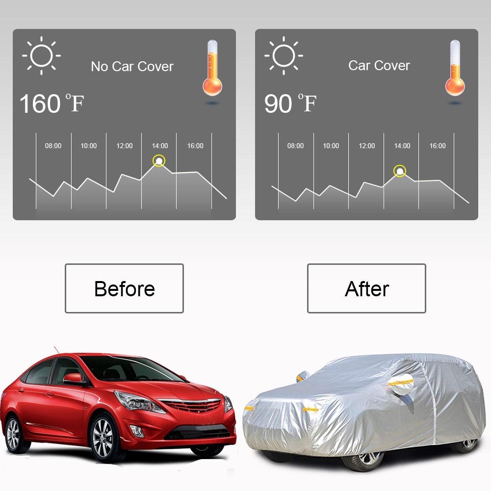 Universal SUV UV Cover Coat Protector Dust Rain Snow Water Proof Protective Full Car Covers Indoor Outdoor D45 190T Auto Covers