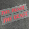 2pcs THE BEAST Motorcycle Stickers Waterproof for Motorcycle Helmet Fairing Fuel Tank Car Window Scooters Universal Vinyl Decals