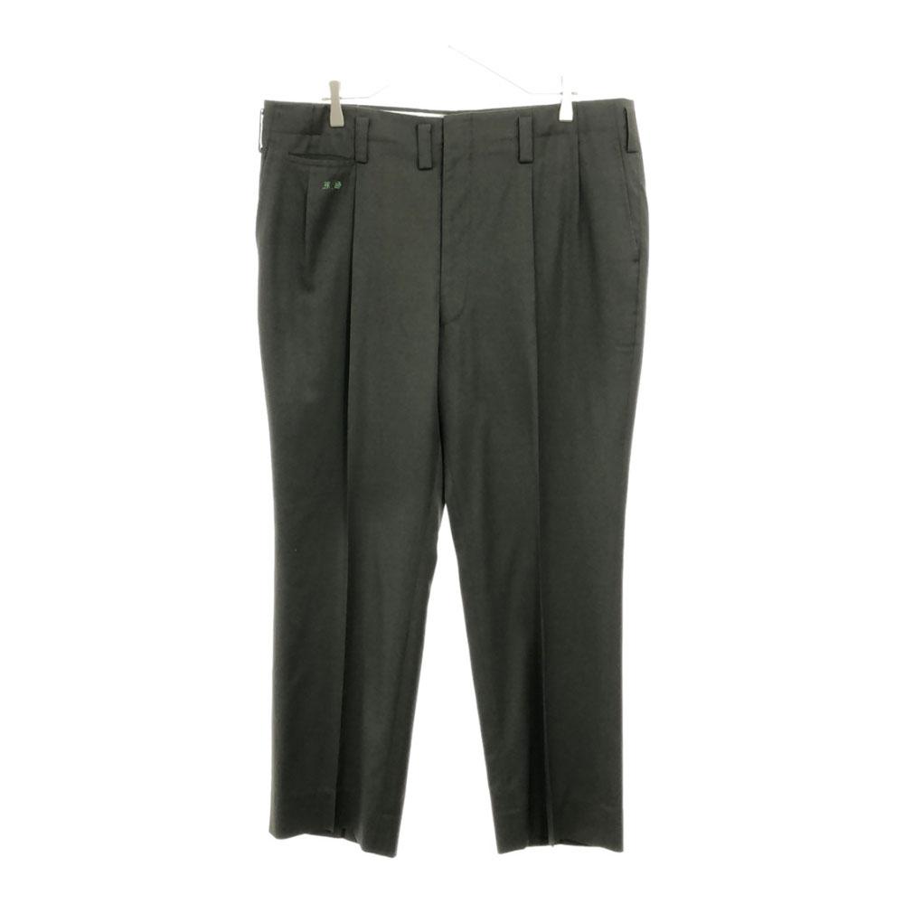 

Loro Piana embroidery Two-tuck Wool pants Green system Men s Used